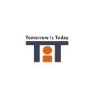 T I T TOMORROW IS TODAY