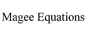 MAGEE EQUATIONS