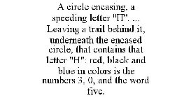 A CIRCLE ENCASING, A SPEEDING LETTER 