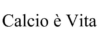 CALCIO È VITA