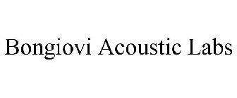 BONGIOVI ACOUSTIC LABS