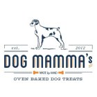 DOG MAMMA'S OVEN BAKED TREATS MADE BY HAND EST. 2012ND EST. 2012