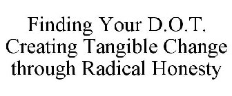 FINDING YOUR D.O.T. CREATING TANGIBLE CHANGE THROUGH RADICAL HONESTY