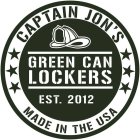 CAPTAIN JON'S GREEN CAN LOCKERS EST. 2012 MADE IN THE USA