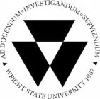 AD DOCENDUM INVESTIGANDUM SERVIENDUM WRIGHT STATE UNIVERSITY 1967