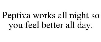 PEPTIVA WORKS ALL NIGHT SO YOU FEEL BETTER ALL DAY.