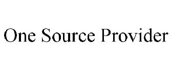 ONE SOURCE PROVIDER