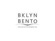 BKLYN BENTO PEACE & LOVE FROM BROOKLYN, N.Y.