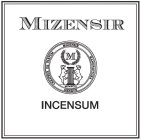 MIZENSIR CREATEUR DE PARFUM MIZENSIR M MANUFACTURA GENEVE MCMXCIX INCENSUM