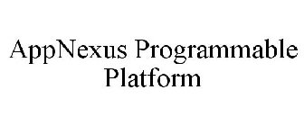 APPNEXUS PROGRAMMABLE PLATFORM