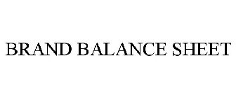 BRAND BALANCE SHEET