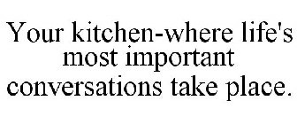 YOUR KITCHEN-WHERE LIFE'S MOST IMPORTANT CONVERSATIONS TAKE PLACE.