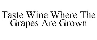 TASTE WINE WHERE THE GRAPES ARE GROWN!