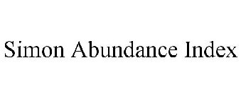 SIMON ABUNDANCE INDEX