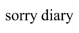 SORRY DIARY