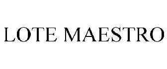 LOTE MAESTRO