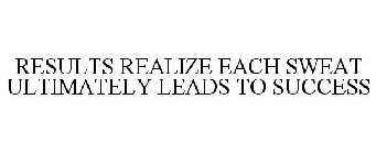 RESULTS REALIZE EACH SWEAT ULTIMATELY LEADS TO SUCCESS