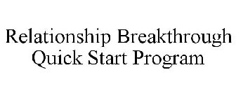 RELATIONSHIP BREAKTHROUGH QUICK START PROGRAM