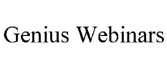 GENIUS WEBINARS