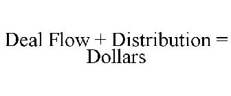 DEAL FLOW + DISTRIBUTION = DOLLARS