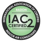 INTERNATIONAL ASSOCIATION OF CERTIFIED INDOOR AIR CONSULTANTS RADON IAC2 CERTIFIED