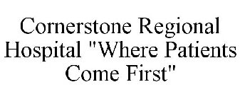 CORNERSTONE REGIONAL HOSPITAL 