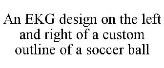 AN EKG DESIGN ON THE LEFT AND RIGHT OF A CUSTOM OUTLINE OF A SOCCER BALL