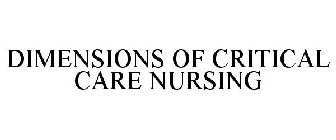 DIMENSIONS OF CRITICAL CARE NURSING