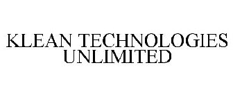 KLEAN TECHNOLOGIES UNLIMITED