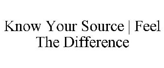 KNOW YOUR SOURCE | FEEL THE DIFFERENCE