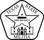 TEXAS STATE MILITIA COME AND TAKE IT