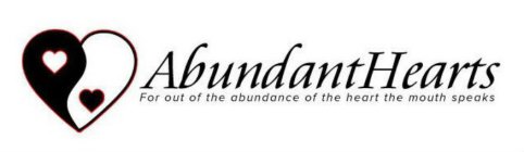 ABUNDANT HEARTS FOR OUT OF THE ABUNDANCE OF THE HEART THE MOUTH SPEAKS