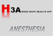 H3A HOME HOPE HEALTH APP ANESTHESIA