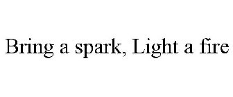 BRING A SPARK, LIGHT A FIRE