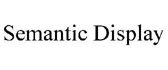 SEMANTIC DISPLAY