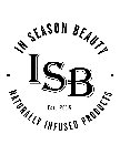 ISB EST. 2015 IN SEASON BEAUTY NATURALLY INFUSED PRODUCTS