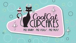 COOL CAT CUPCAKES; NO DAIRY. NO EGGS. NO NUTS.