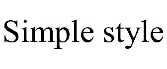 SIMPLE STYLE
