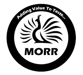 ADDING VALUE TO TASTE . . . MORR