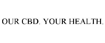 OUR CBD. YOUR HEALTH.
