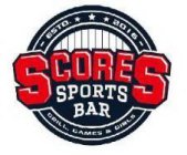 ESTD. 2016 SCORES SPORTS BAR GRILL, GAMES & GIRLS