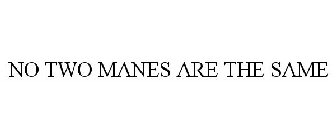NO TWO MANES ARE THE SAME