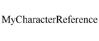 MY CHARACTER REFERENCES