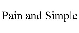 PAIN AND SIMPLE