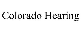 COLORADO HEARING