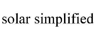 SOLAR SIMPLIFIED