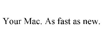 YOUR MAC. AS FAST AS NEW.