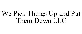 WE PICK THINGS UP AND PUT THEM DOWN LLC