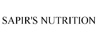 SAPIR'S NUTRITION