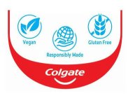 COLGATE, VEGAN, RESPONSIBLY MADE, GLUTEN FREE